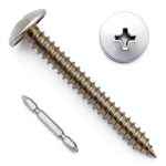 Etauwe Self Tapping Screw #6 x 1 Alloy Steel Truss Head White-0