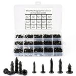 HanTof Self-Tapping Screws 750pcs Phillips Pan Head Carbon Steel Black-0