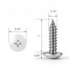 Etauwe Self Tapping Screw #6 x 1 Alloy Steel Truss Head White-1