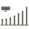 8 Self Tapping Screws kvohlum White Truss Head, 100 pcs-6