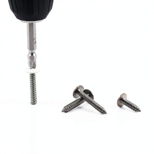 Etauwe Self Tapping Screw #6 x 1 Alloy Steel Truss Head White-5