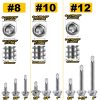 Mywish 410 Stainless Steel Self Tapping Screws 385pcs #8 #10 Hex Truss-1