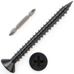 Black Wood Screw #10x3 100 Pcs Flat Head Self Tapping by Wensilon-0