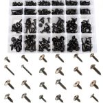 OAUTOO 270pcs Automotive Body Screw Phillips Head Self Tapping Screw Washer Head Screws Assortment Kit #8#10#12#14-0