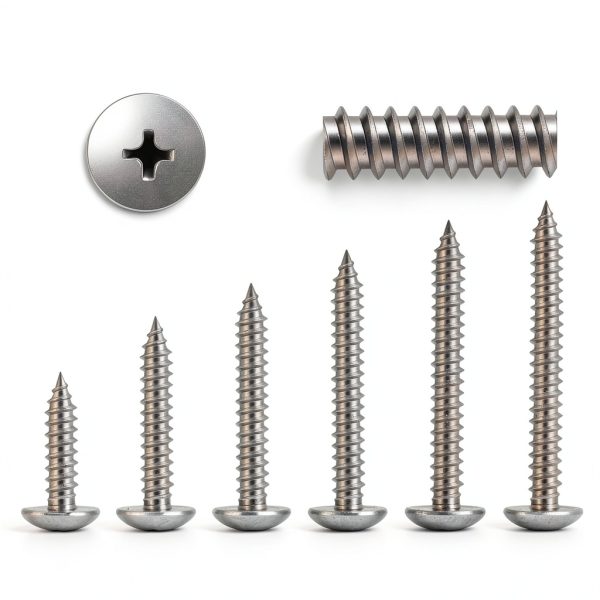 Etauwe Self Tapping Screw #6 x 1 Alloy Steel Truss Head White-2