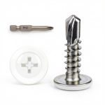 8 Self Tapping Screws kvohlum White Truss Head, 100 pcs-0