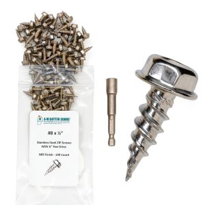 A M Gutter Guard 1/2" #8 410 Steel Zip Screws Self Piercing 100pcs-0