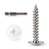 #8 x 1 Truss Head Screws kvohlum White Full Thread Phillips 120pcs-0