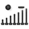 14 x 1 Hex Washer Head Self Tap Screws TEK Black 50pcs-2