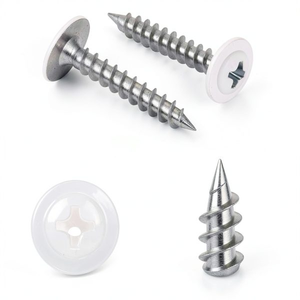 #8 x 1 Truss Head Screws kvohlum White Full Thread Phillips 120pcs-2