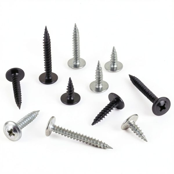 Wood Screws #8 x 1-1/2" Black Zinc Plated VGBUY Truss Head Steel-4