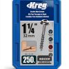 Kreg Pocket Screw 1-1/4 inch 8 Coarse Thread Maxi-Loc Zinc 250 Count-0