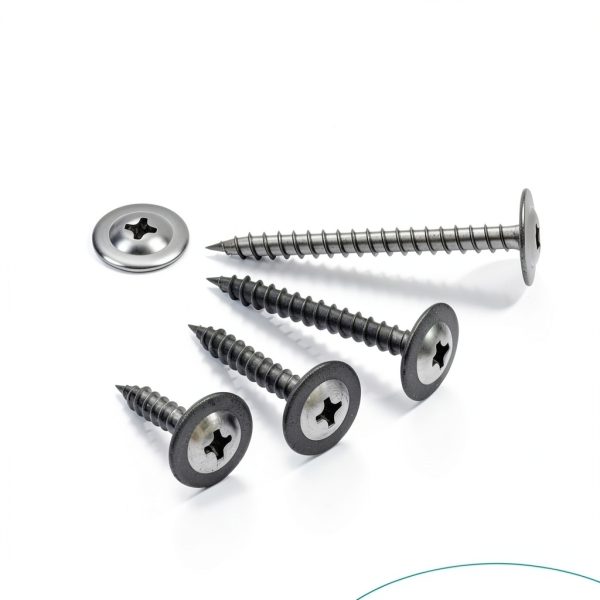 Wood Screws #8 x 1-1/2" Black Zinc Plated VGBUY Truss Head Steel-1